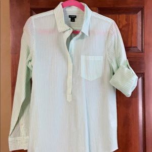 Jcrew spearmint striped shirt